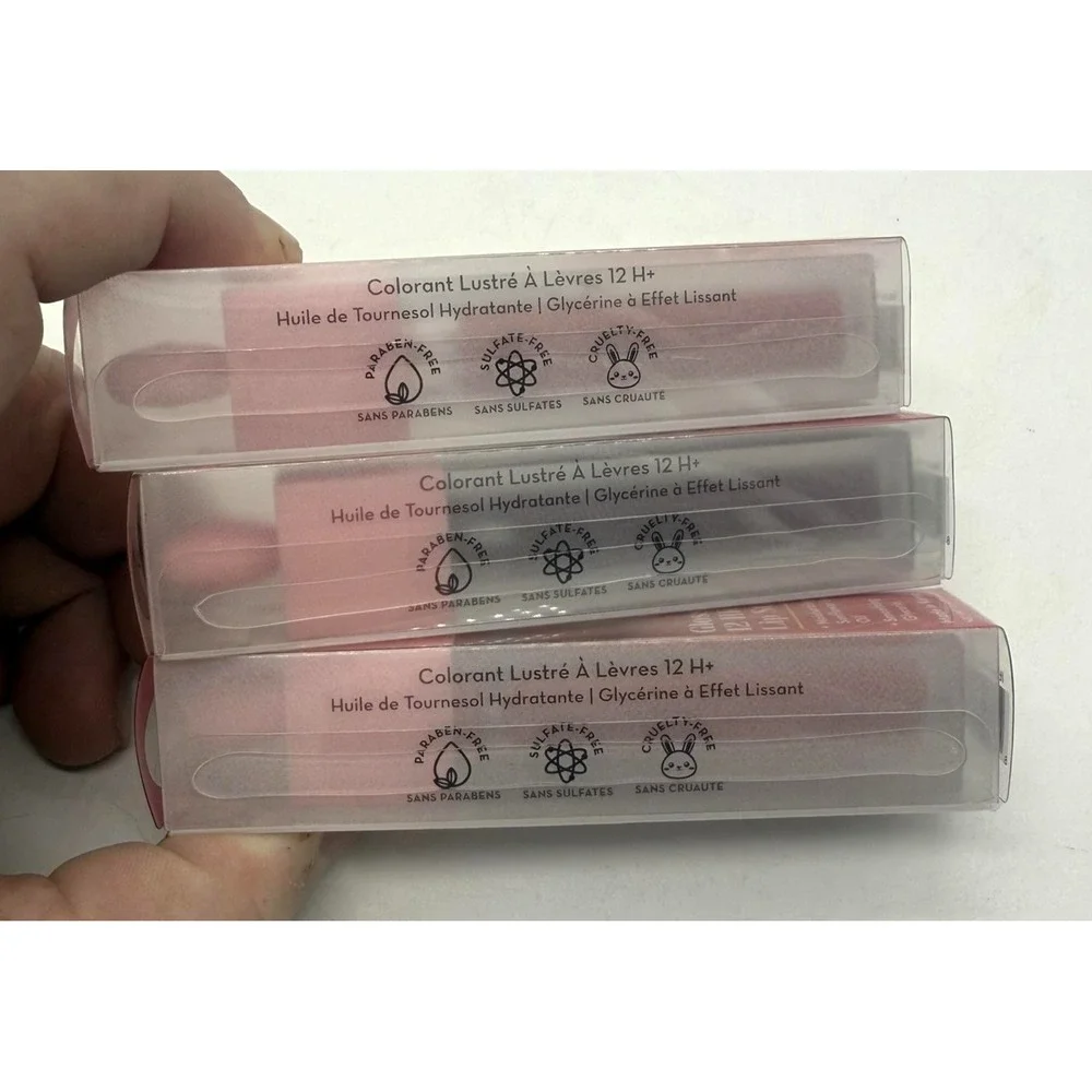 The Creme Shop‎ Glossy 12 HR+ Lip Stain Set 3pc Heart Eyes Cherub New Sealed